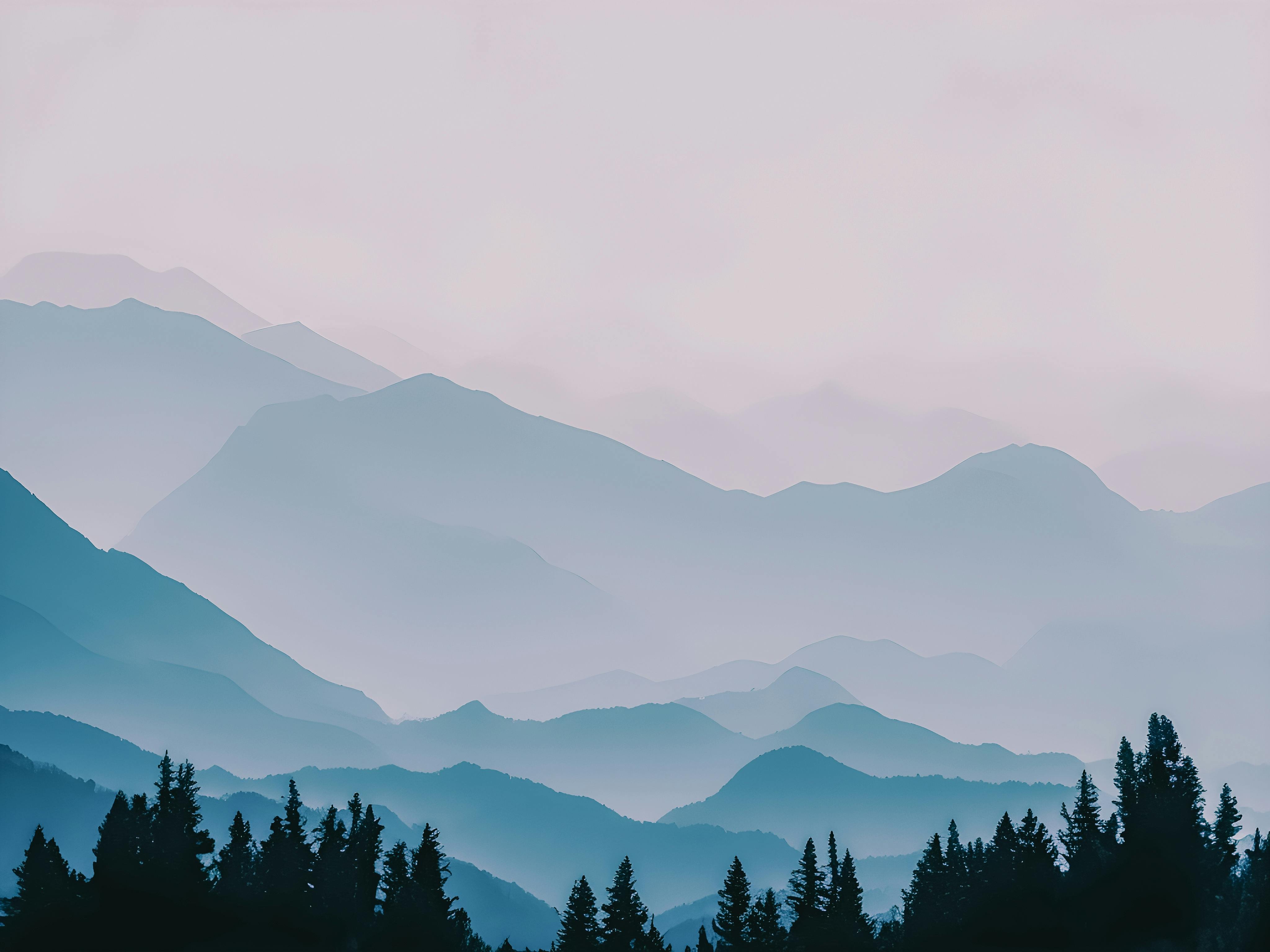 Receding into Blue